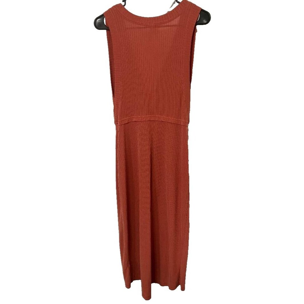Free People S/P Burnt Orange Boho Maxi Tank Dress Faux Wrap Whimsigoth Aesthetic - Picture 3 of 10